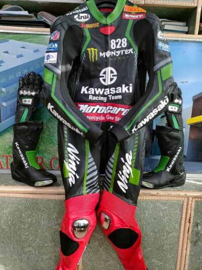 Kawasaki Monster Energy One piece Leather Racing Suit